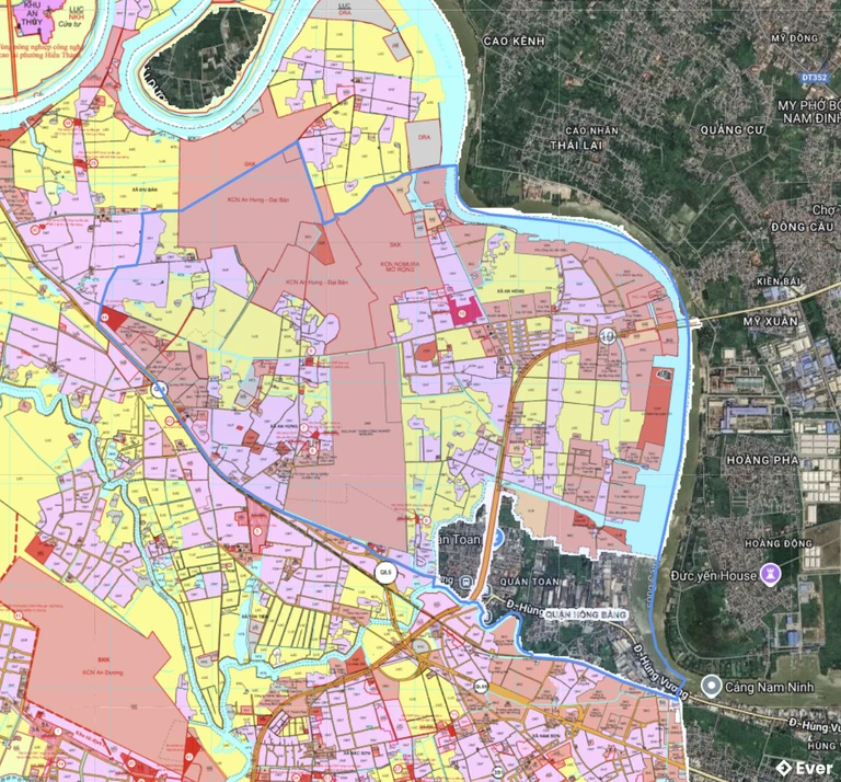 Bản đồ quy hoạch phường Hồng An