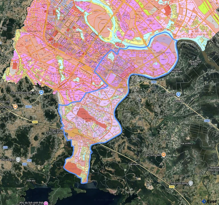 Bản đồ quy hoạch phường Hương Trà sau sáp nhập