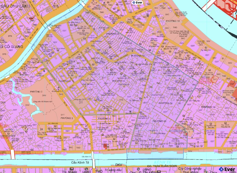 Bản đồ quy hoạch phường Khánh Hội