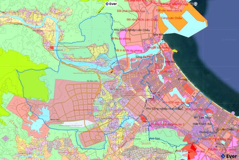 Bản đồ quy hoạch phường Liên Chiểu sau sáp nhập