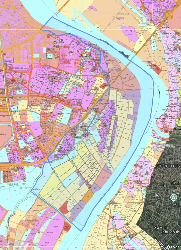 Bản đồ quy hoạch phường Lĩnh Nam