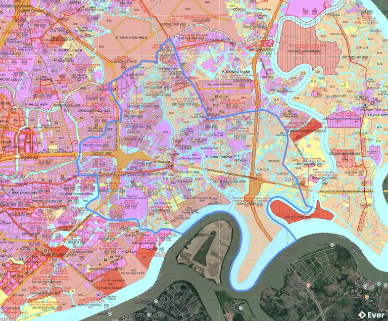 Bản đồ quy hoạch phường Long Trường