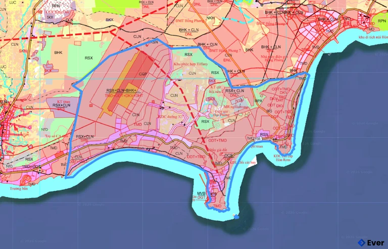 Bản đồ quy hoạch phường Mũi Né