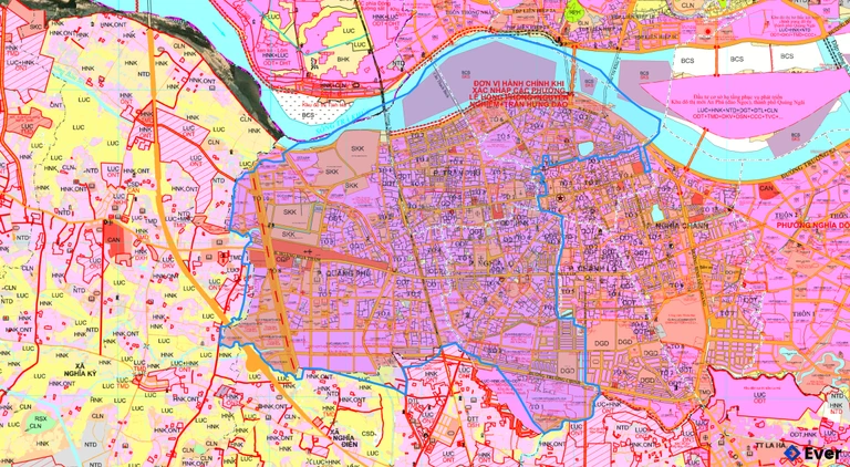 Bản đồ quy hoạch phường Nghĩa Lộ