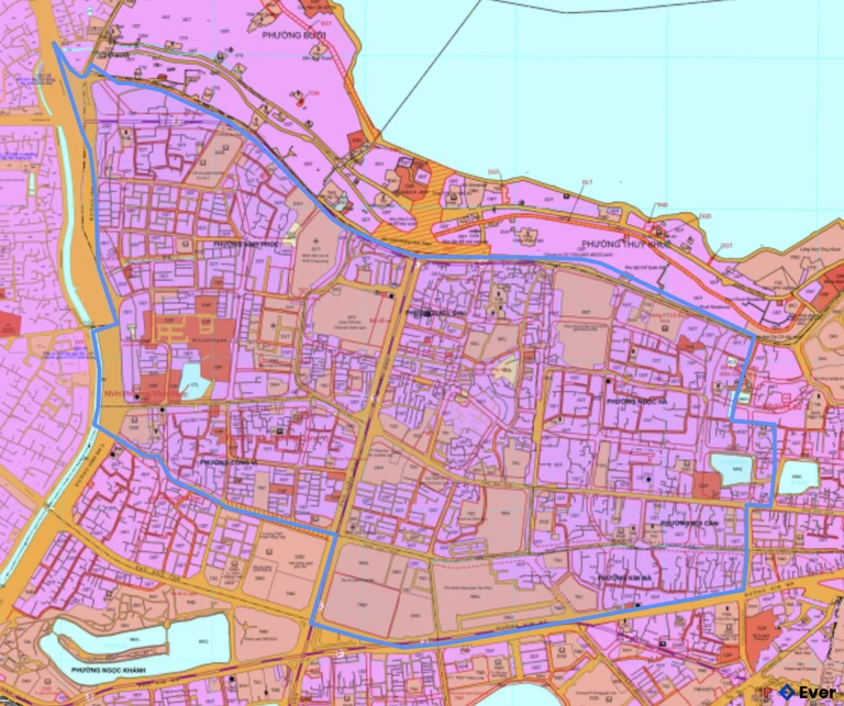 Bản đồ quy hoạch phường Ngọc Hà