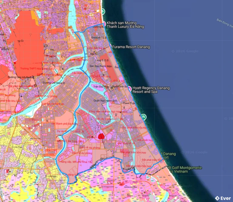 Bản đồ quy hoạch phường Ngũ Hành Sơn sau sáp nhập