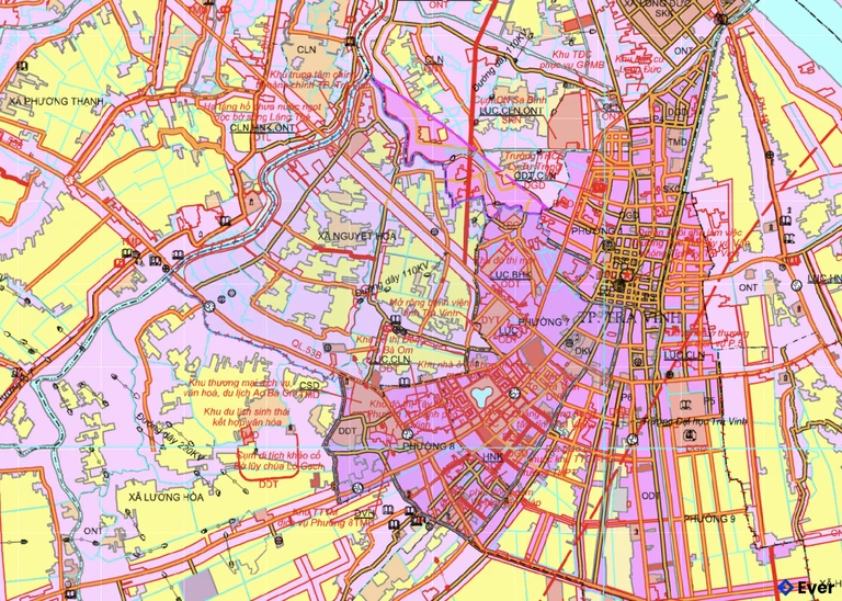 Bản đồ quy hoạch phường Nguyệt Hóa