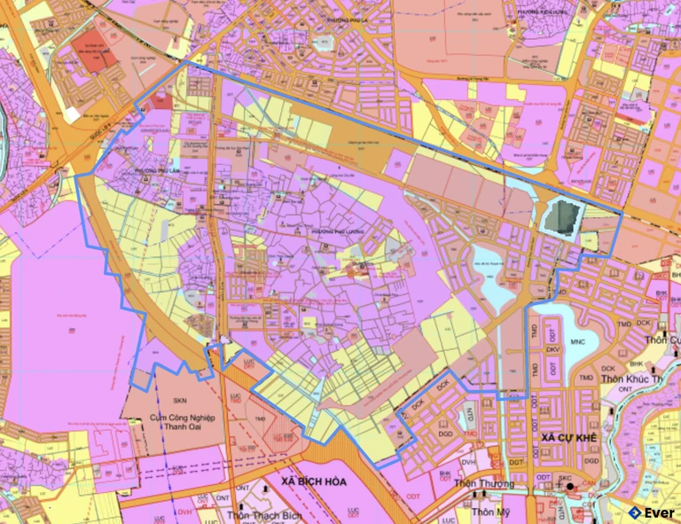 Bản đồ quy hoạch phường Phú Lương