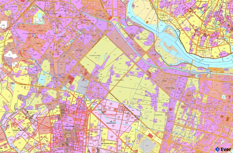 Bản đồ quy hoạch phường Quảng Phú