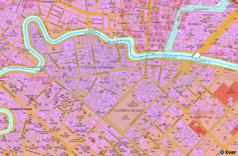 Bản đồ quy hoạch phường Tân Định