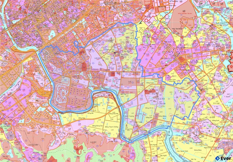 Bản đồ quy hoạch phường Tân Tiến