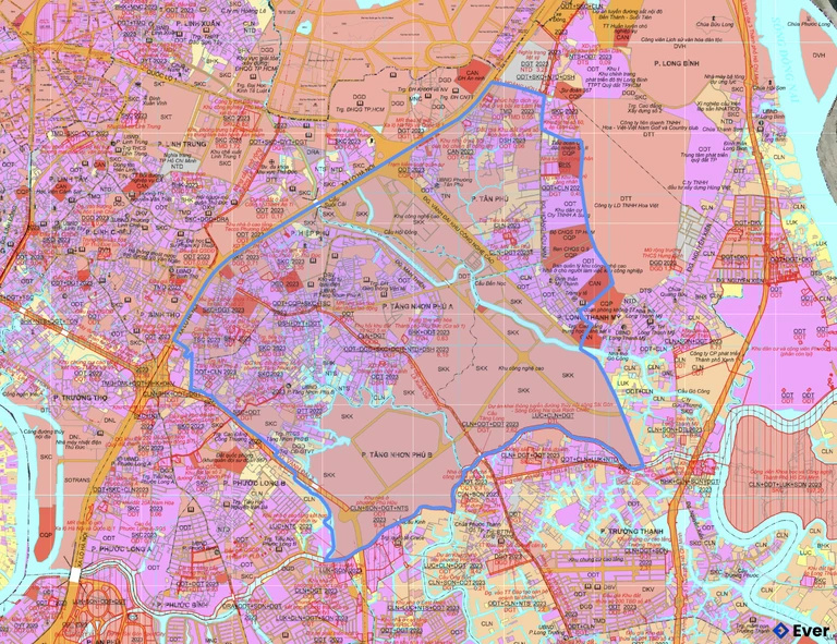 Bản đồ quy hoạch phường Tăng Nhơn Phú
