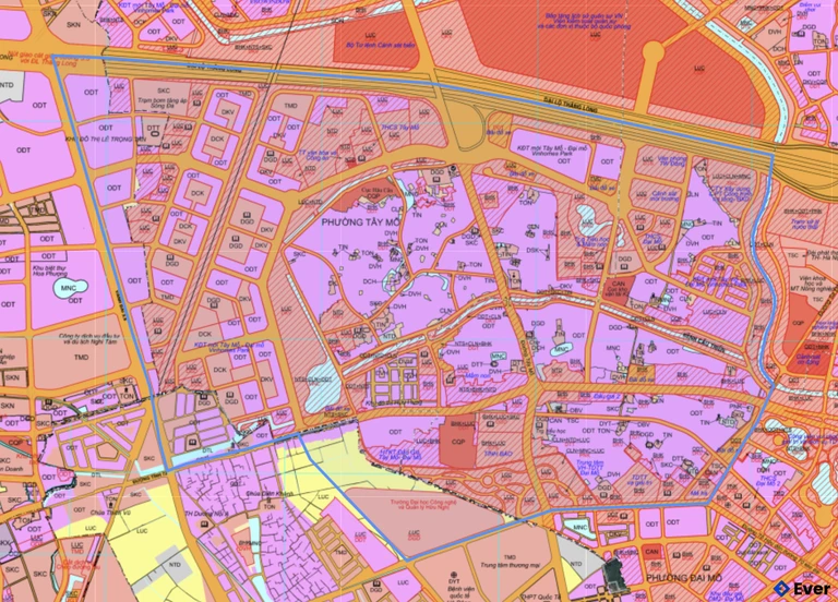 Bản đồ quy hoạch phường Tây Mỗ