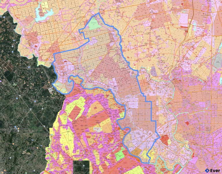 Bản đồ quy hoạch phường Tây Nam