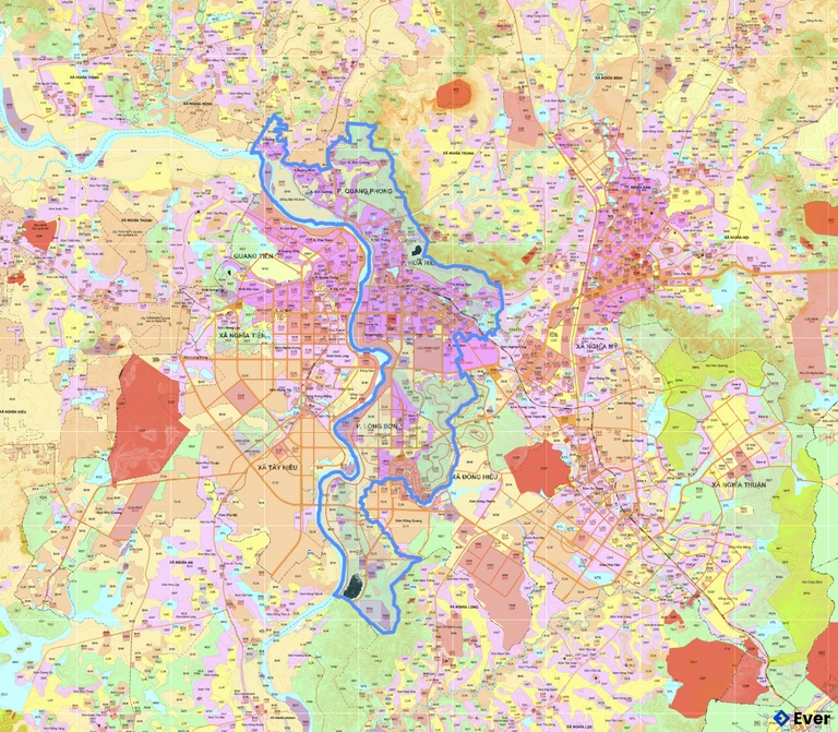 Bản đồ quy hoạch phường Thái Hòa