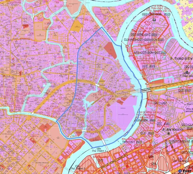 Bản đồ quy hoạch phường Thạnh Mỹ Tây