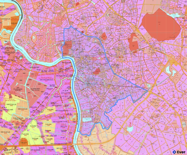 Bản đồ quy hoạch phường Thủ Dầu Một