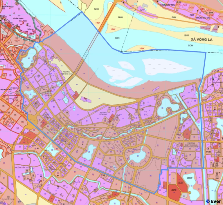 Bản đồ quy hoạch phường Thượng Cát