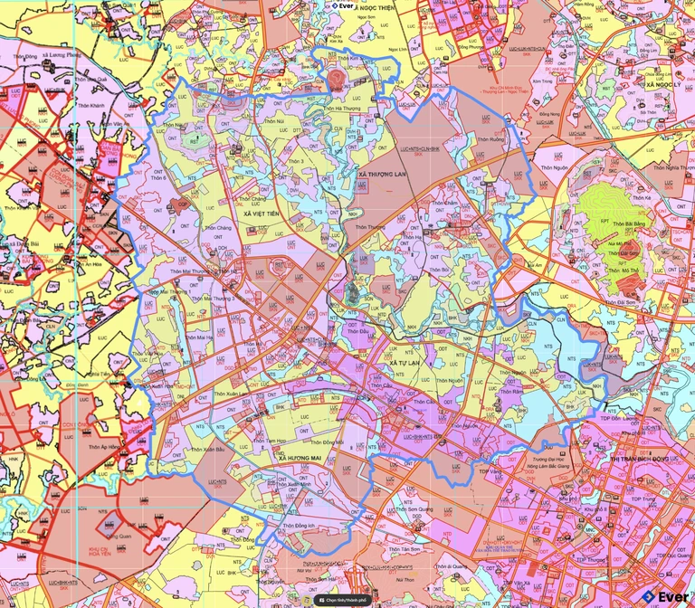 Bản đồ quy hoạch phường Tự Lạn
