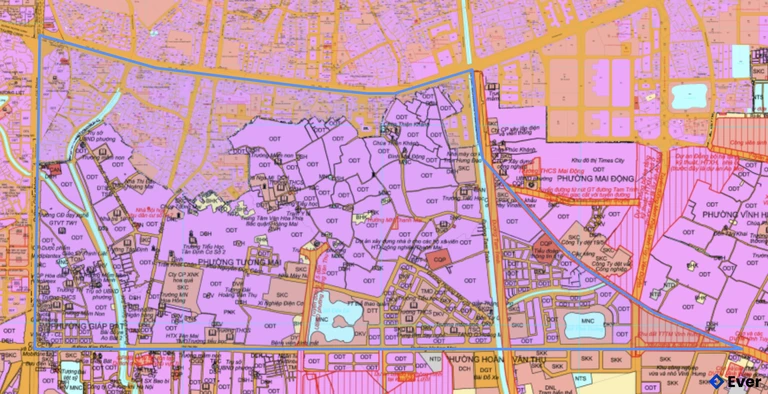 Bản đồ quy hoạch phường Tương Mai