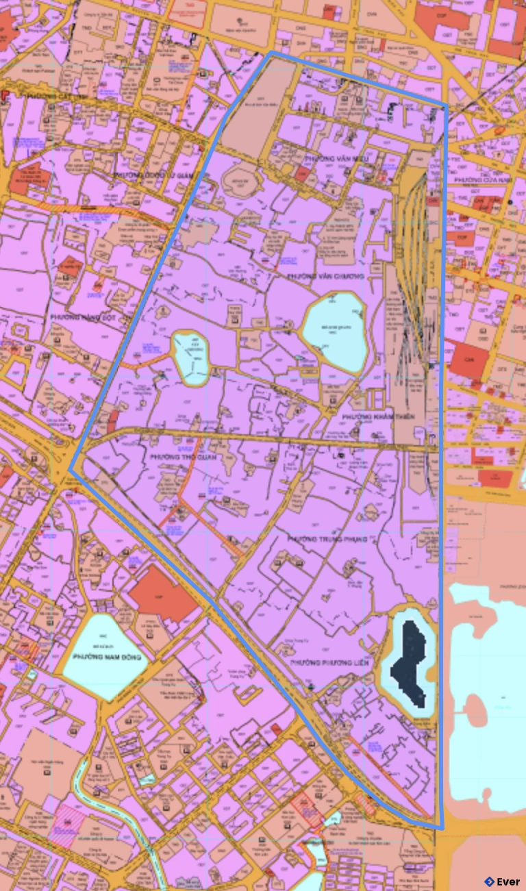 Bản đồ quy hoạch phường Văn Miếu - Quốc Tử Giám