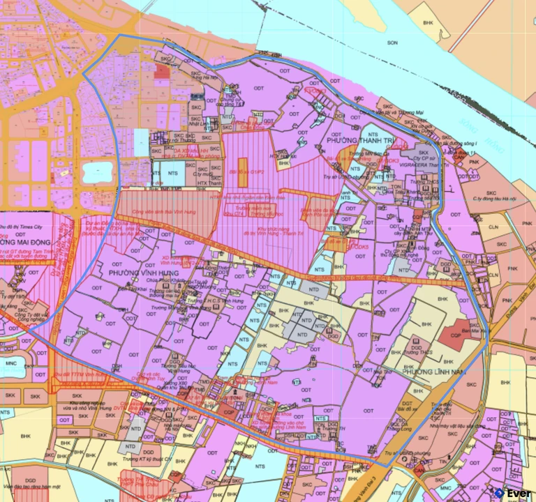 Bản đồ quy hoạch phường Vĩnh Hưng
