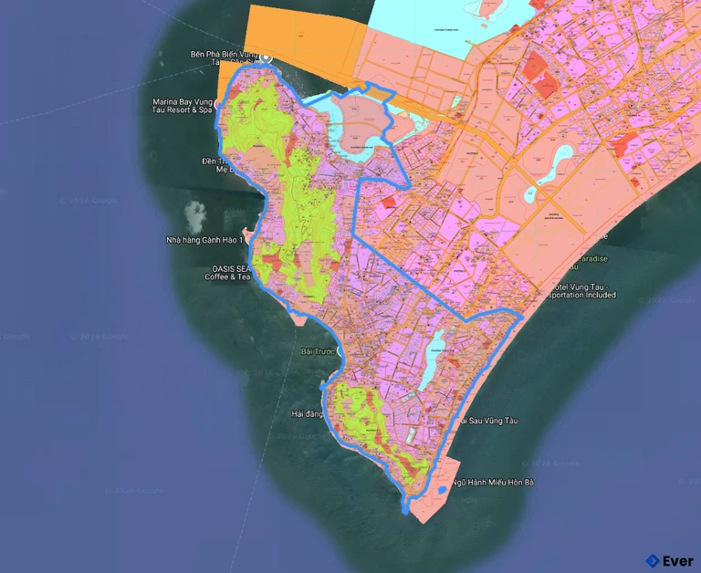 Bản đồ quy hoạch phường Vũng Tàu