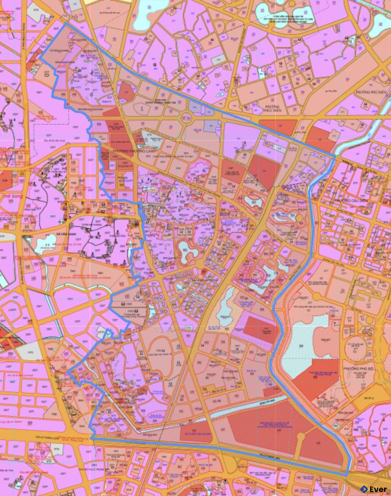 Bản đồ quy hoạch phường Xuân Phương