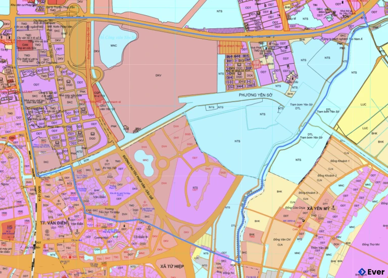 Bản đồ quy hoạch phường Yên Sở