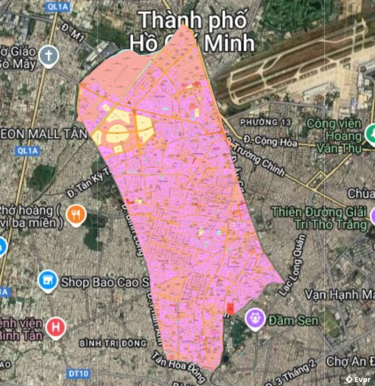 Bản đồ quy hoạch Quận Tân Phú