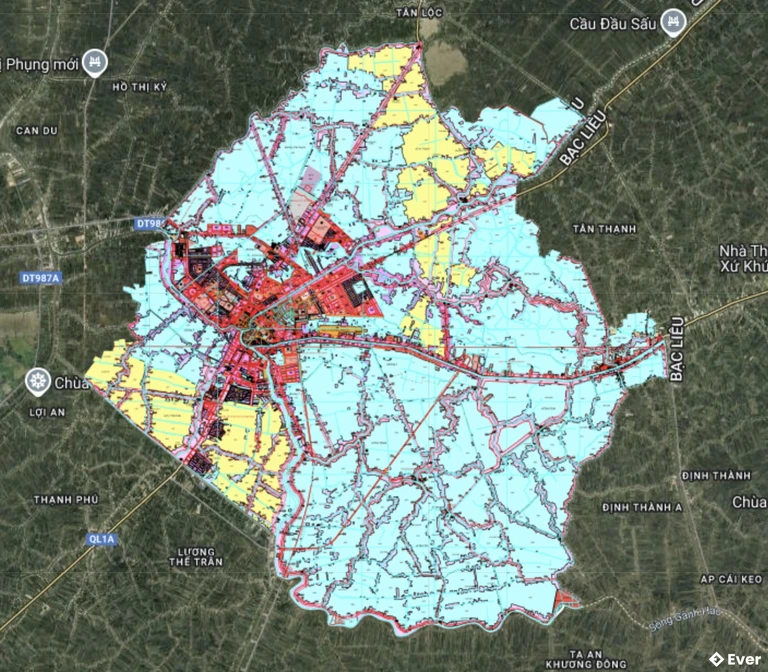 Bản đồ quy hoạch Thành phố Cà Màu