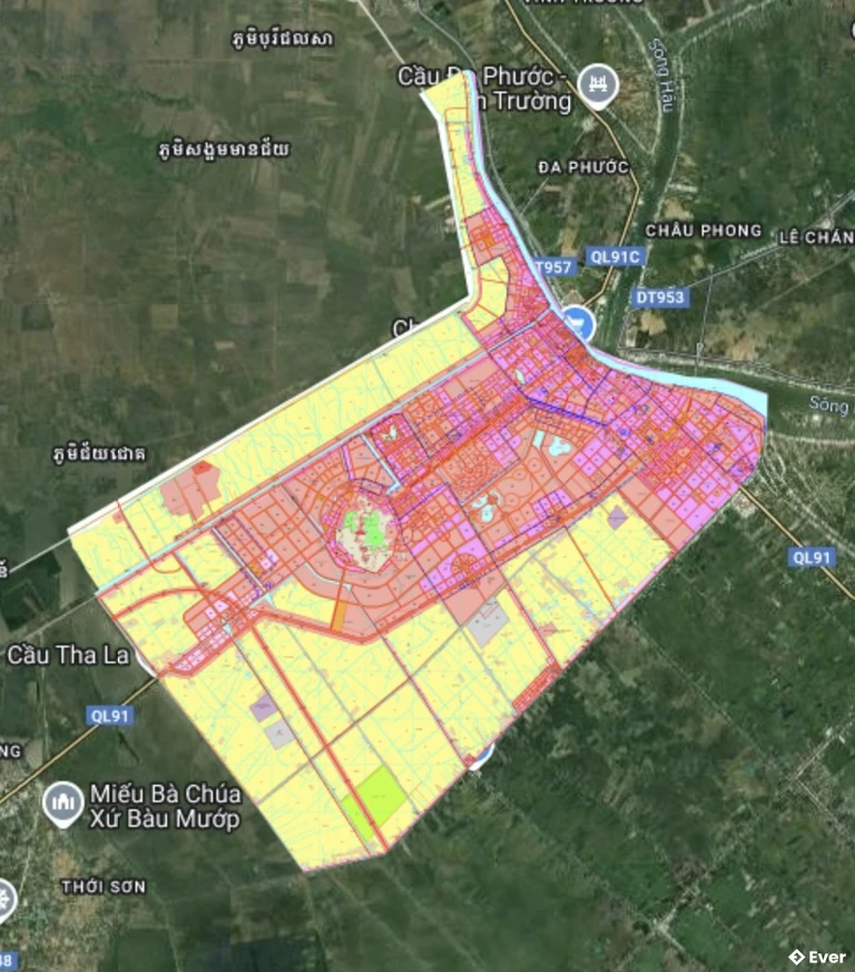 Bản đồ quy hoạch Thành phố Châu Đốc