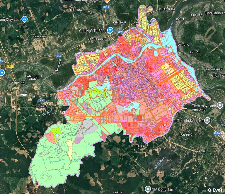 Bản đồ quy hoạch thành phố Đông Hà
