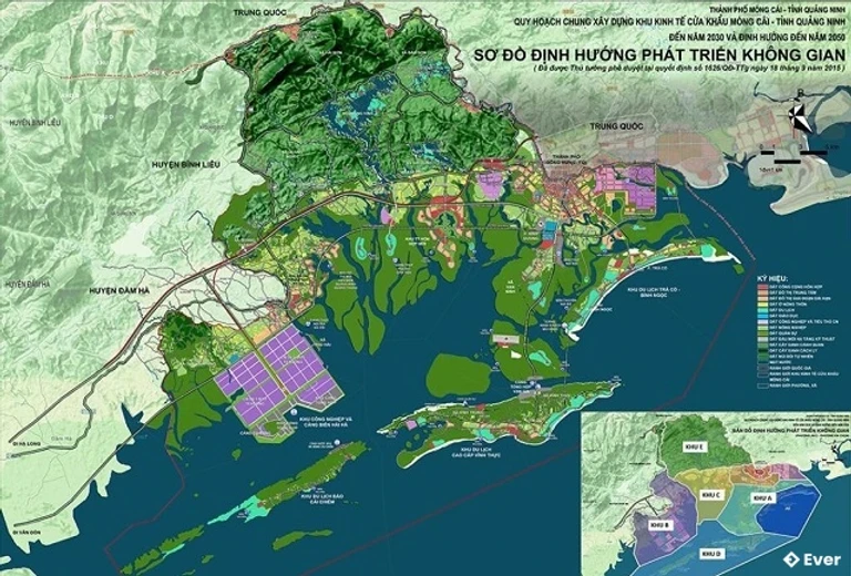 Bản đồ quy hoạch Thành phố Móng Cái