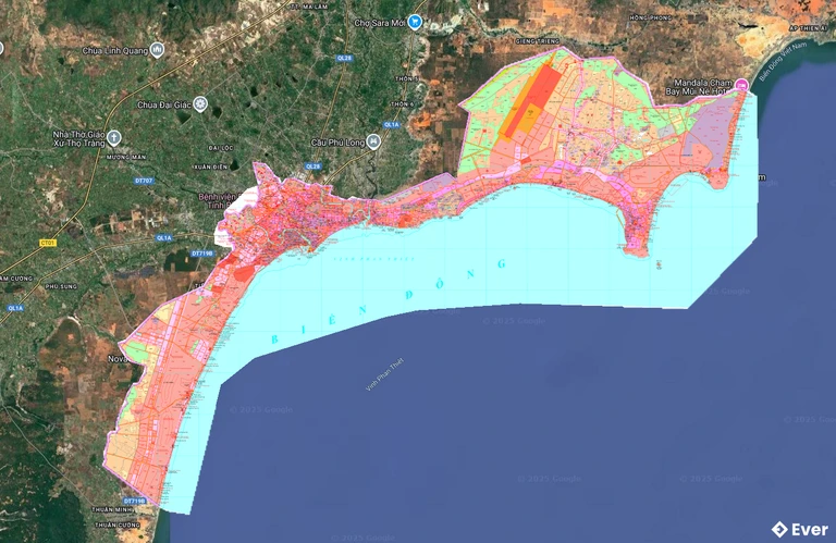 Bản đồ quy hoạch thành phố Phan Thiết