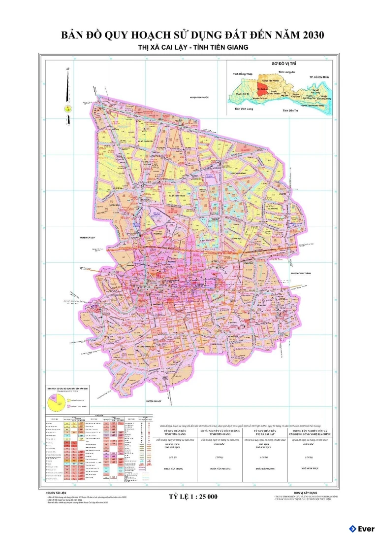 bản đồ quy hoạch Thị xã Cai Lậy