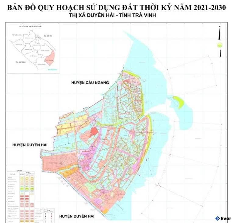 Bản đồ quy hoạch Thị xã Duyên Hải