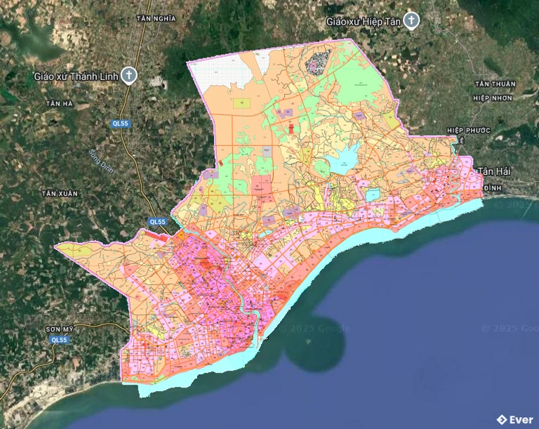 Bản đồ quy hoạch thị xã La Gi