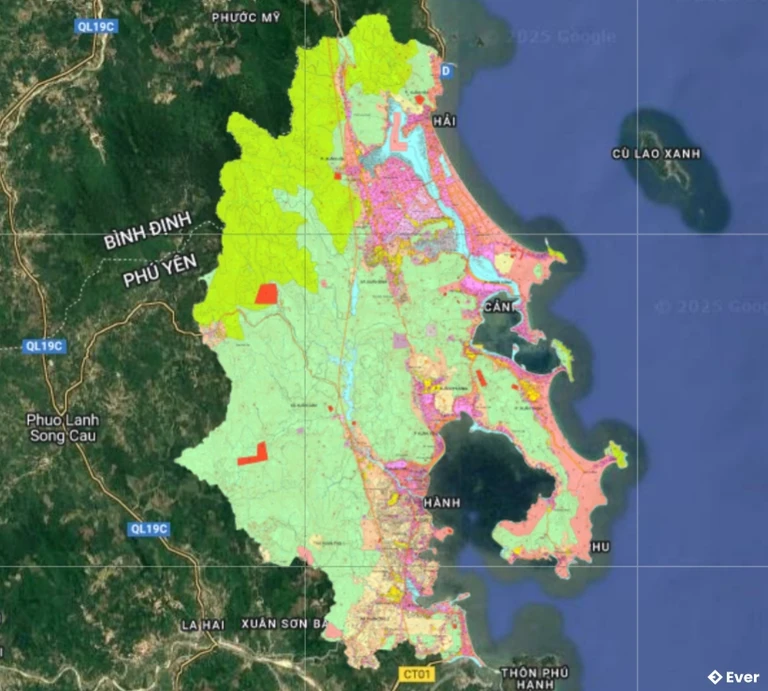 Bản đồ quy hoạch Thị xã Sông Cầu