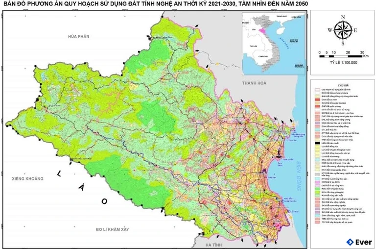 Bản đồ quy hoạch Tỉnh Nghệ An