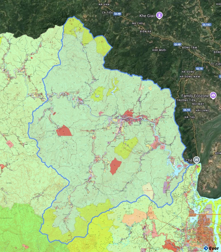 Bản đồ quy hoạch xã Ba Chẽ