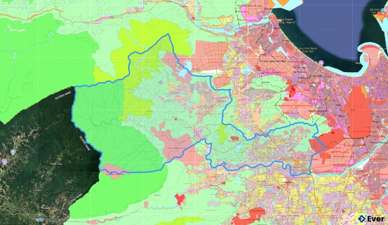 Bản đồ quy hoạch xã Bà Nà sau sáp nhập