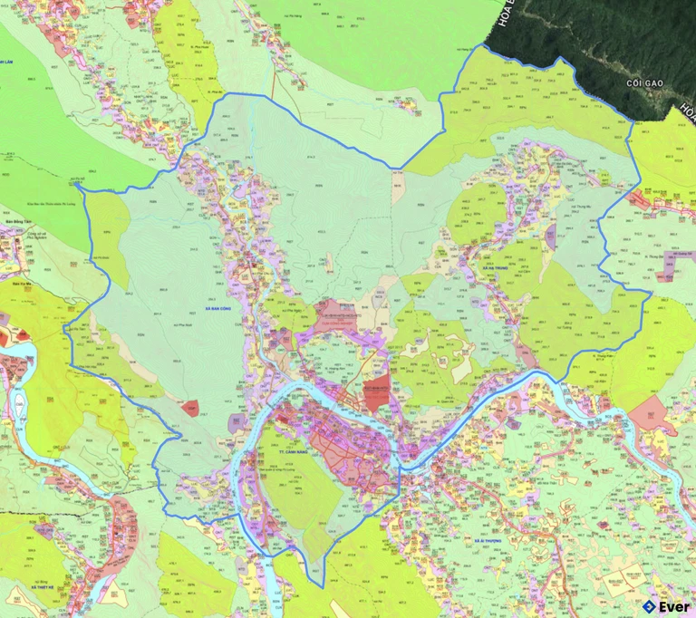 Bản đồ quy hoạch xã Bá Thước