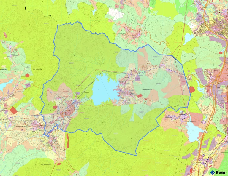 Bản đồ quy hoạch xã Bác Ái Đông