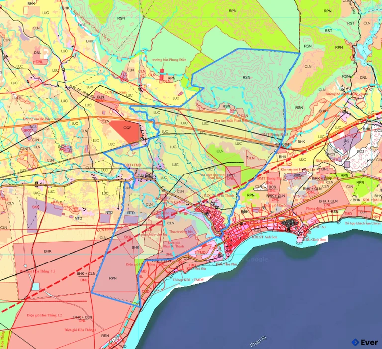 Bản đồ quy hoạch xã Bắc Bình