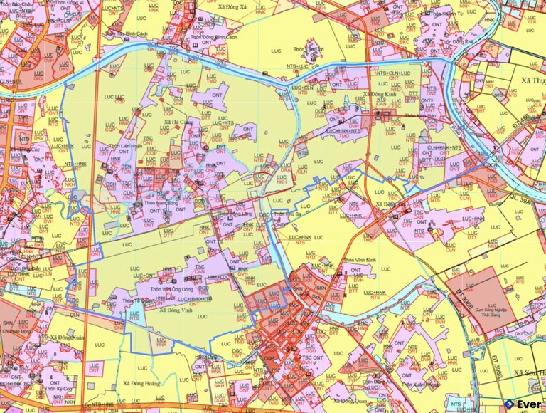 Bản đồ quy hoạch xã Bắc Đông Quan