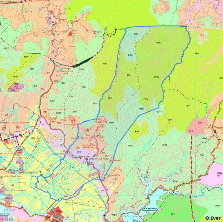 Bản đồ quy hoạch xã Bắc Ruộng