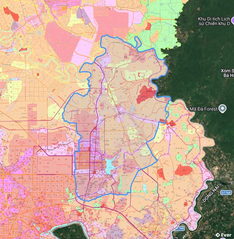Bản đồ quy hoạch xã Bắc Tân Uyên