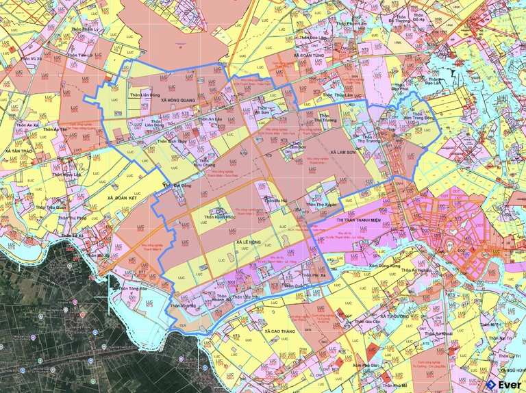 Bản đồ quy hoạch xã Bắc Thanh Miện