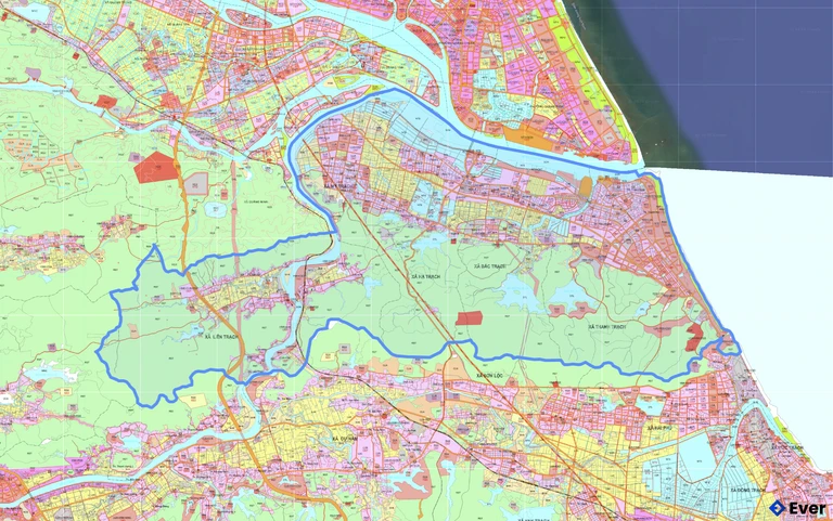 Bản đồ quy hoạch xã Bắc Trạch